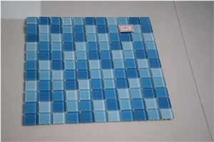 Light Blue Color Glass Mosaic Factory Direct Sale