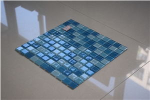 Light Blue Color Glass Mosaic Factory Direct Sale