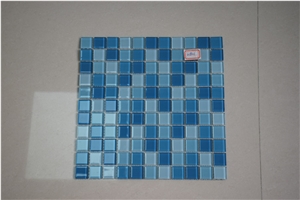 Light Blue Color Glass Mosaic Factory Direct Sale