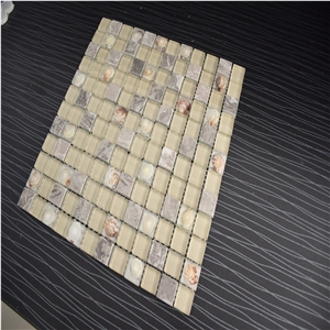 Light Yellow Square Shape 1x1 Glass Mosaics