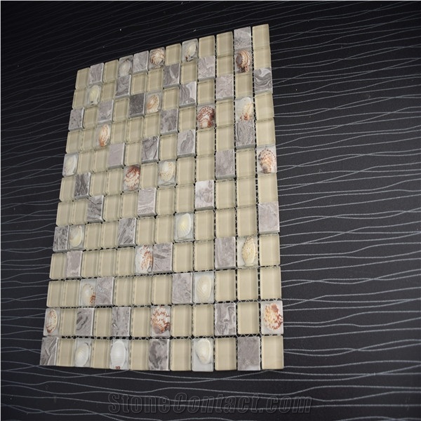 Light Yellow Square Shape 1x1 Glass Mosaics