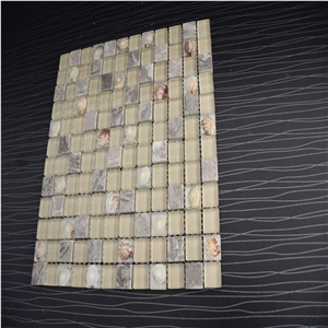 Light Yellow Square Shape 1x1 Glass Mosaics