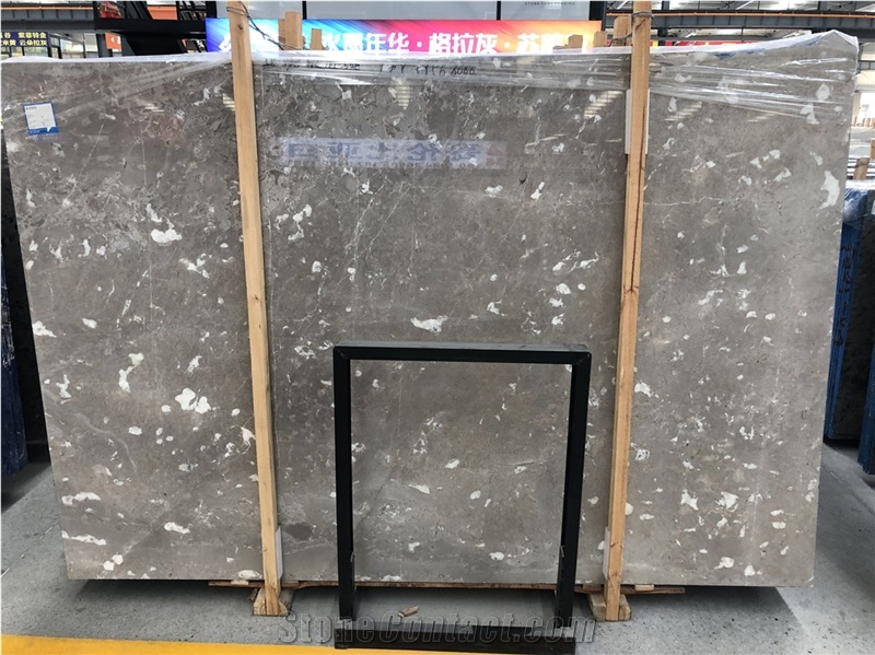 Phelps Grey Pus Marble Tiles Machine Cutting Slabs