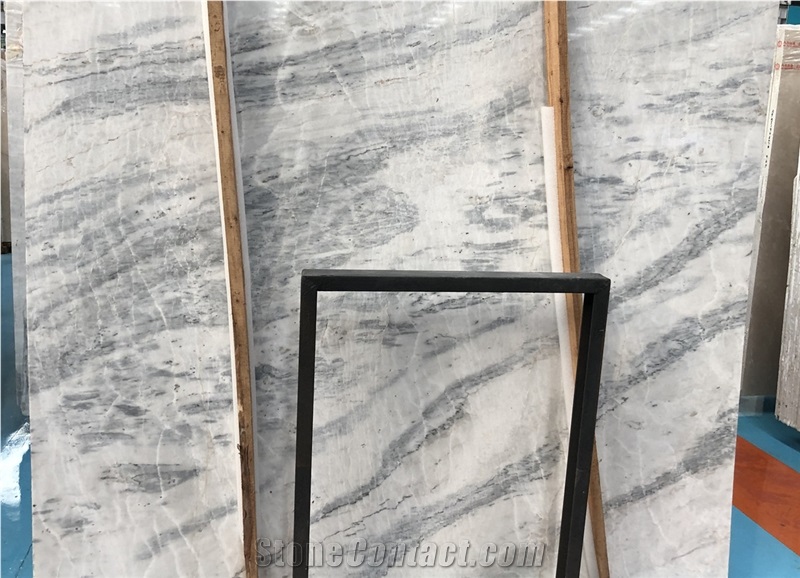 Polished Aus White Marble Slab & Tiles