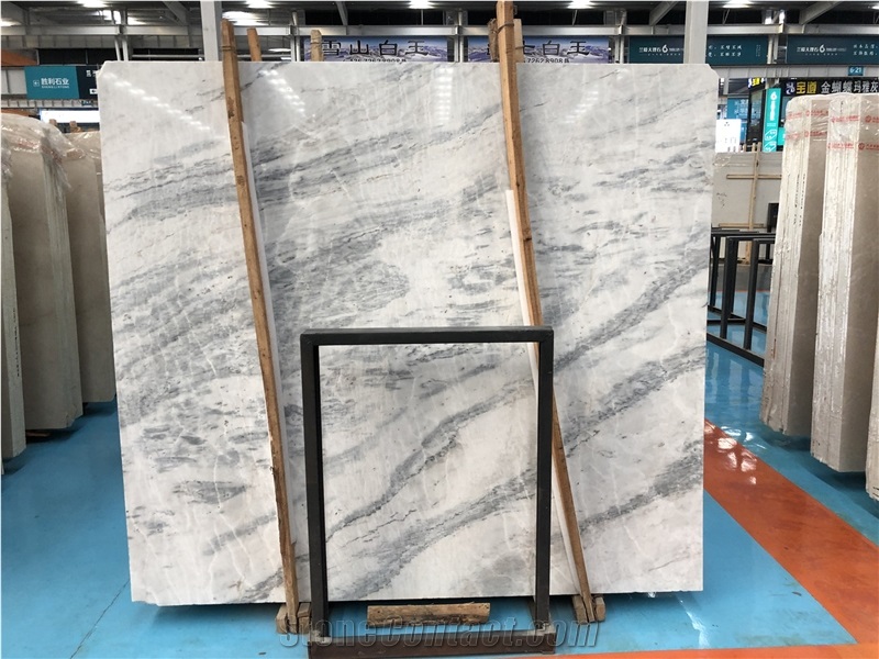 Polished Aus White Marble Slab & Tiles