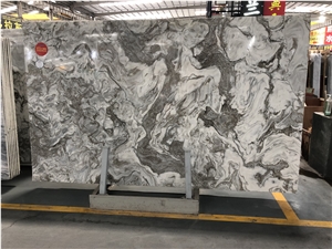 Polished Gray Marble Slabs for Counter Tops