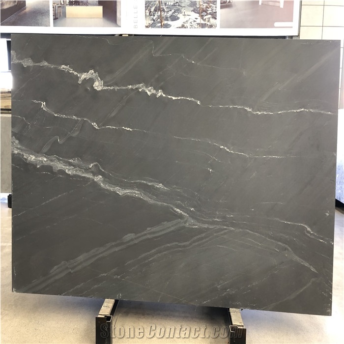 Polished Noir St. Laurent Marble Stone Slabs Tiles