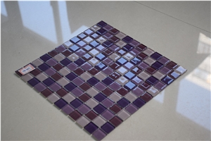 Purple Color Glass Mosaics 1x1 Square Shape