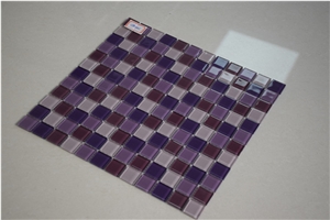 Purple Color Glass Mosaics 1x1 Square Shape