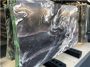 Purple River Grain Marble Stone &Wall Installation