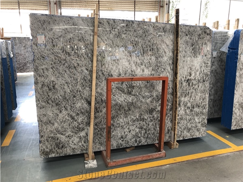 Snow Mountain Silver Fox Grey Marble Slab Price