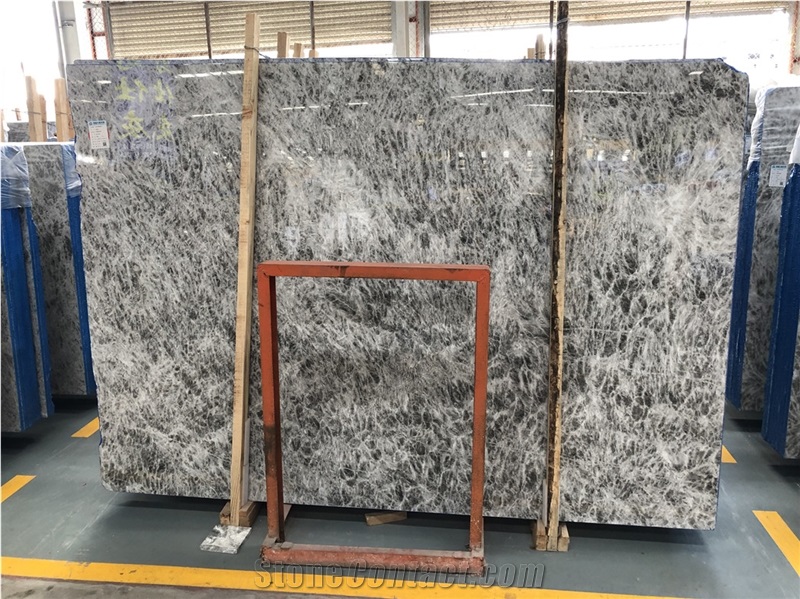 Snow Mountain Silver Fox Grey Marble Slab Price