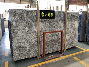 Snow Mountain Silver Fox Grey Marble Slab Price