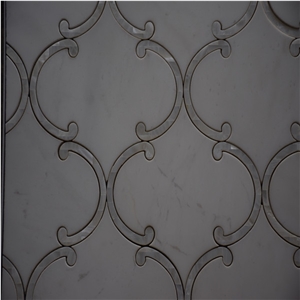 Thassos White Marble W/Mother Pearl Of Shell Lantern Mosaics