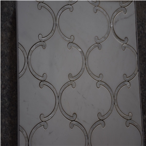 Thassos White Marble W/Mother Pearl Of Shell Lantern Mosaics