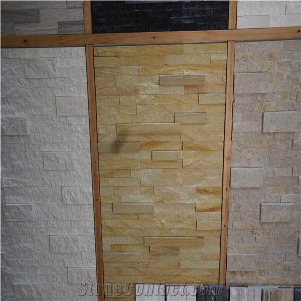 Yellow Split Faced Marble Mosaics Direct Sale