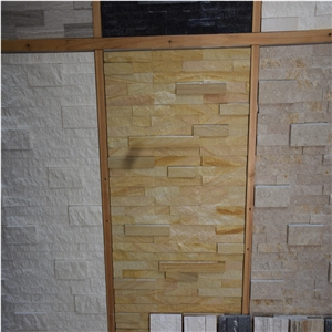 Yellow Split Faced Marble Mosaics Direct Sale