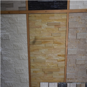 Yellow Split Faced Marble Mosaics Direct Sale