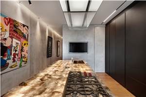 Semiprecious Stone Kitchen Countertop