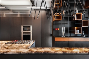 Semiprecious Stone Kitchen Countertop