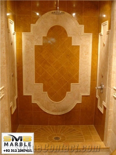 Indus Gold Marble Bathroom Design