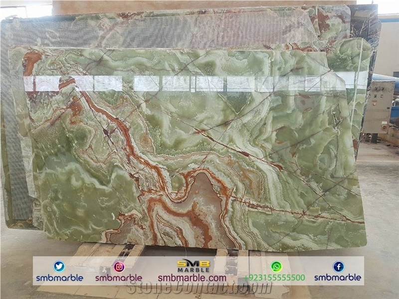 Pakistani Green Onyx Slabs