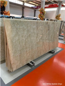 White Bubble Onyx Slabs