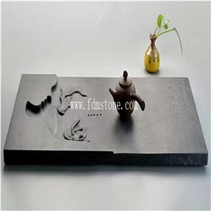 Black Granite Tea Tray Tea Board