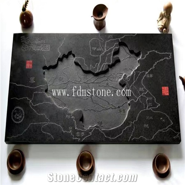 Black Granite Tea Tray Tea Board