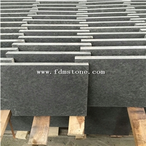 New Jet Black Granite Stone Flamed Paver
