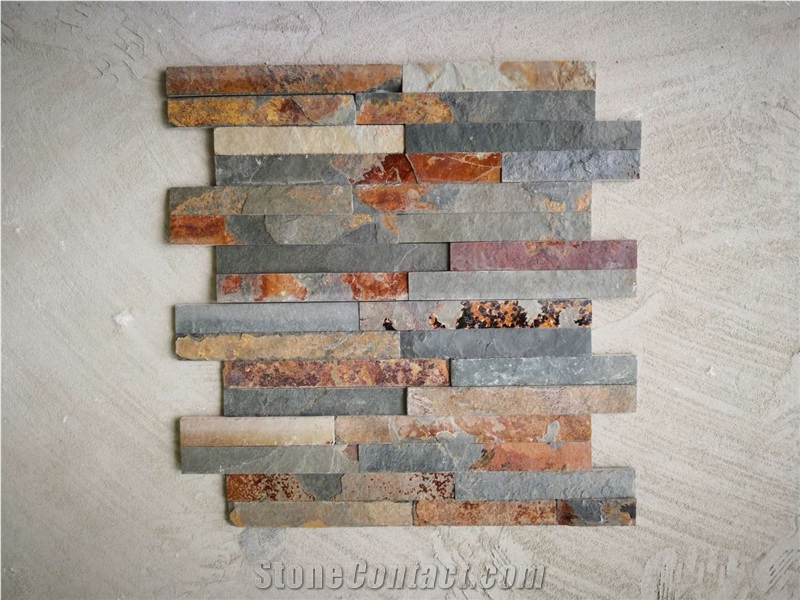 Natural Stacked Stone Ledger Panels 6"X24" Factory