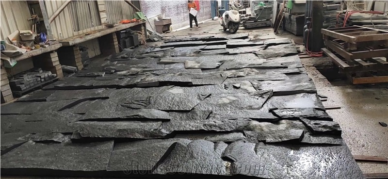 G654 Dark Grey Granite Natural Split Wall Panel