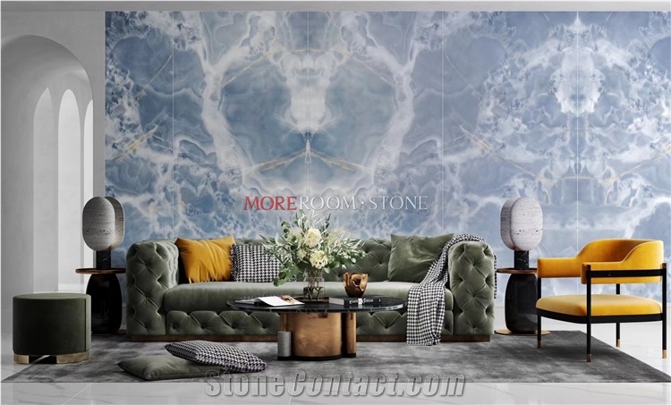 Blue Marble Large Format Porcelain Wall Tile