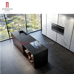 New Design Large Format Slab Black Floor Tiles