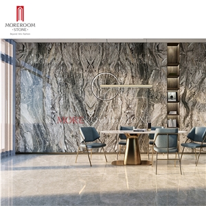 New Design Large Format Slab Black Floor Tiles