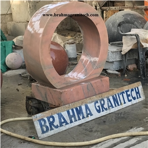 Round Stone Fountain,Rolling Ring Fountain,Circle Water Features