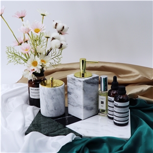Polished Three-Color Marble Kitchen and Bathroom Tray