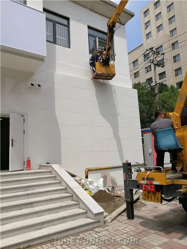 Glazed Pure Crystal White Marble Walls Cladding