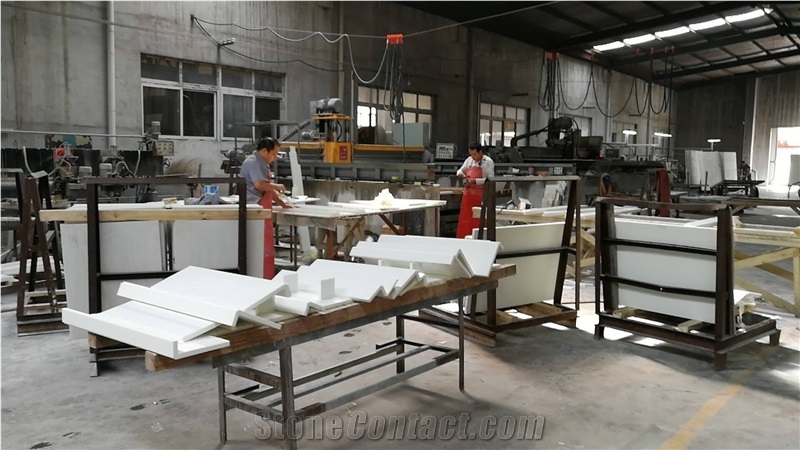 Glazed Pure Crystal White Marble Walls Cladding