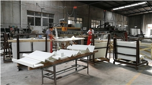 Glazed Pure Crystal White Marble Walls Cladding