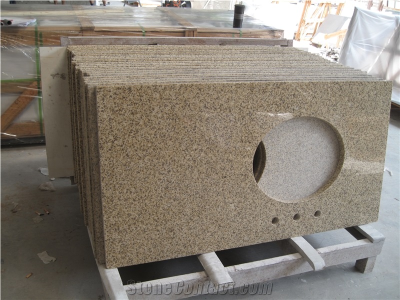 Hubei Gold Sesame Yellow Granite G682 Kitchen Top