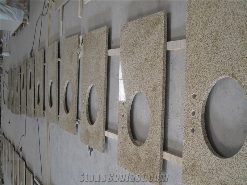 Hubei Gold Sesame Yellow Granite G682 Kitchen Top
