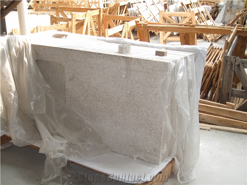 Hubei Gold Sesame Yellow Granite G682 Kitchen Top