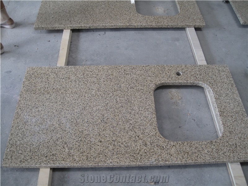 Hubei Gold Sesame Yellow Granite G682 Kitchen Top