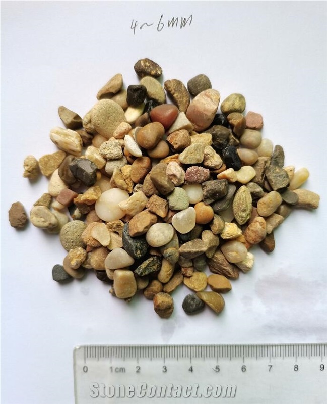 Multi-Color Pea Gravel Pebbles for Landscape