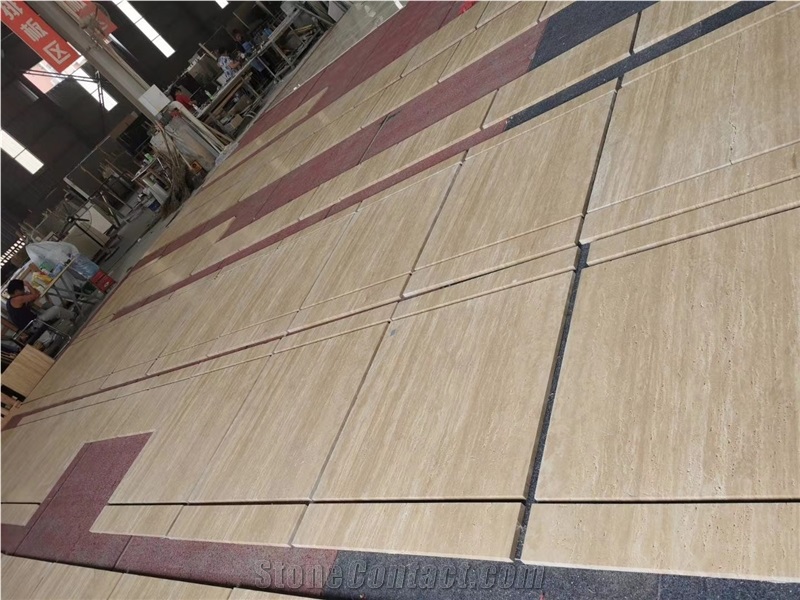 Roman Beige Travertine Honed Wall Cladding Slabs