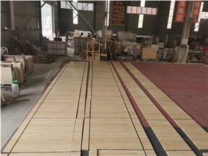Roman Beige Travertine Honed Wall Cladding Slabs