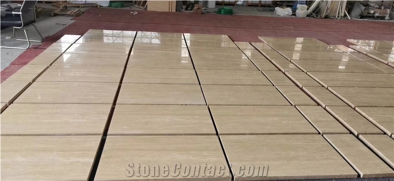 Roman Beige Travertine Honed Wall Cladding Slabs