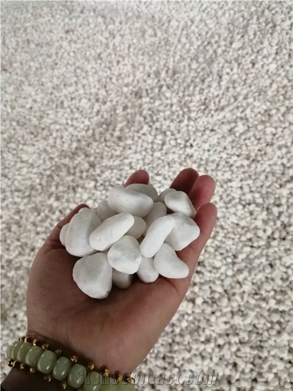 Tumbled White Crushed Marble Chips 5, 8, 10 and 20mm