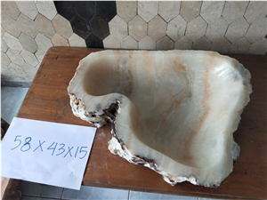 Natural Sink, White Onyx Wash Basin